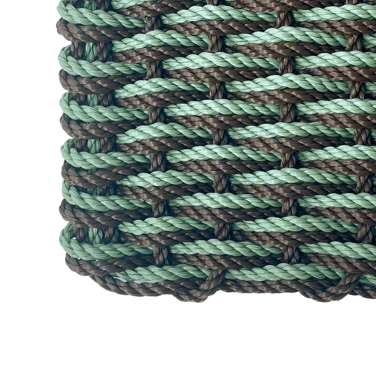 Double Weave - Brown with Green