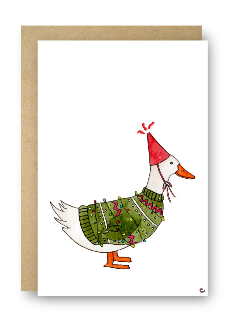 Duck in a Christmas Sweater