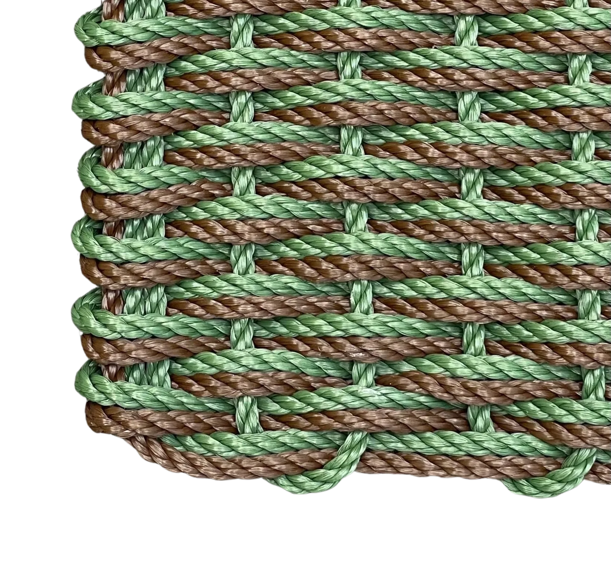 Double Weave - Forrest Green with Brown