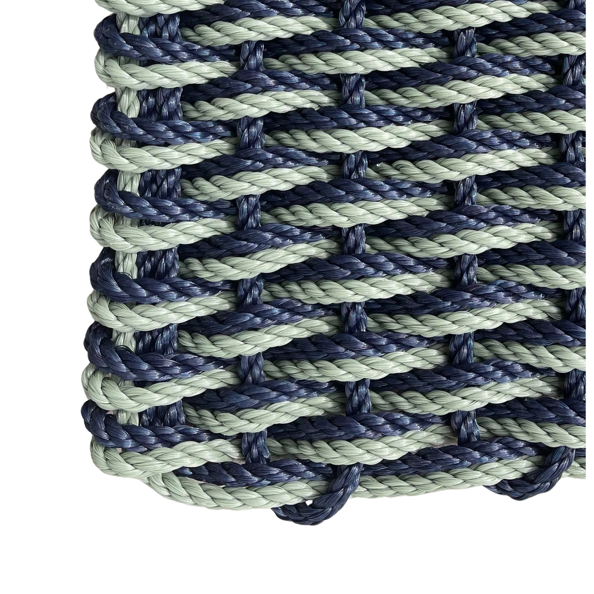 Double Weave - Navy with Green