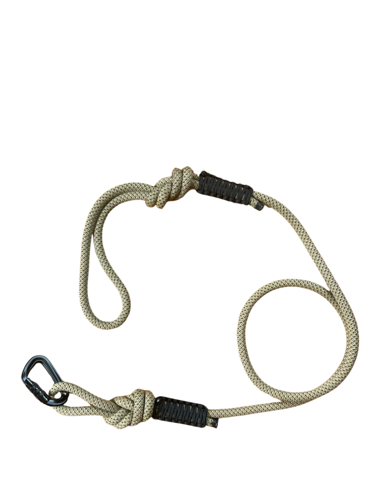 Rope Dog Leash - Tan with Black