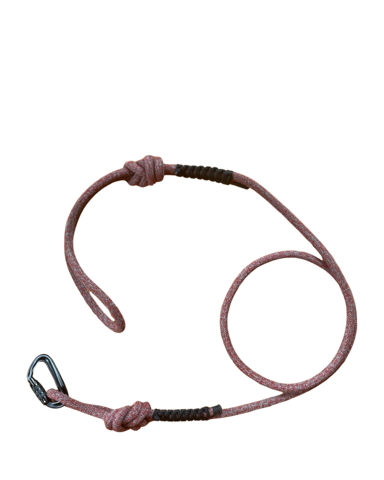 Rope Dog Leash - Rose with Black