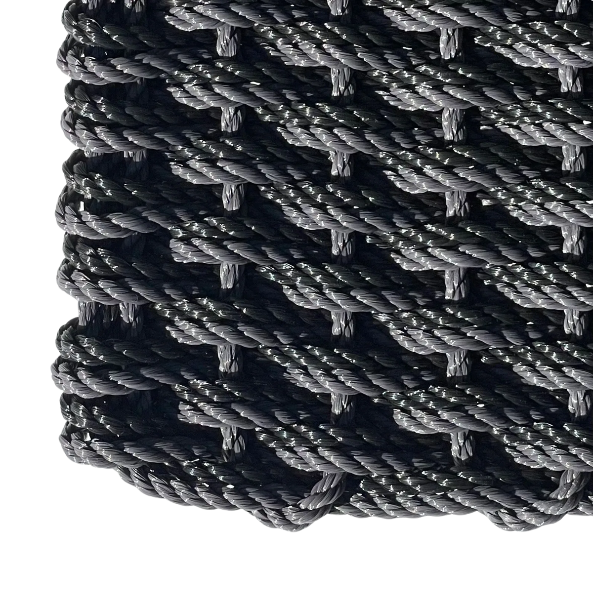 Double Weave - Slate Grey with Black
