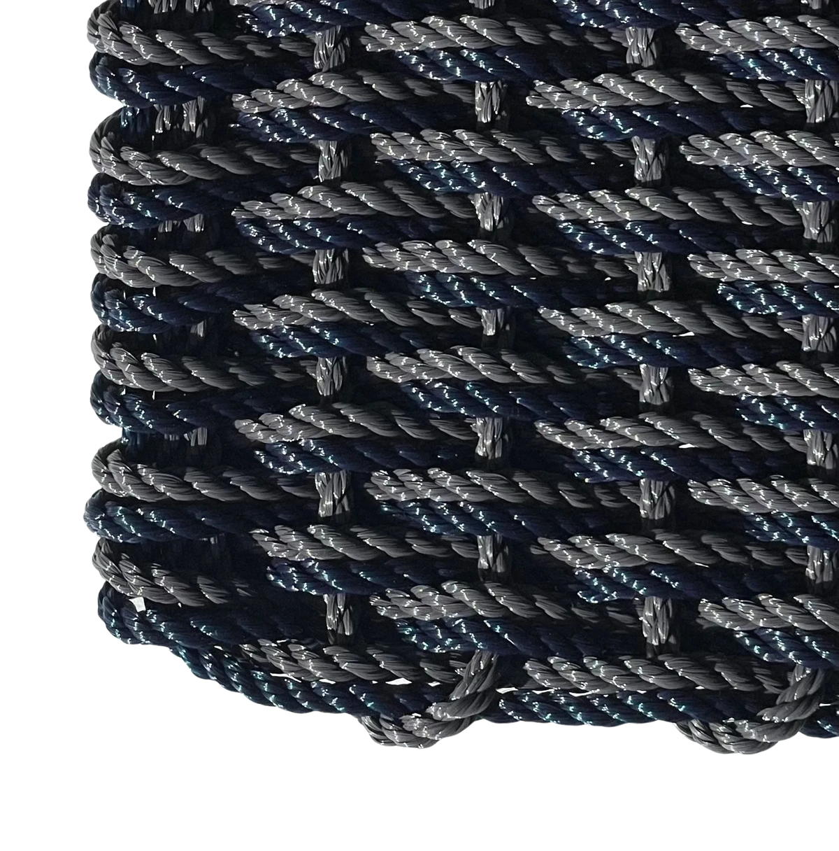 Double Weave - Slate Grey with Navy