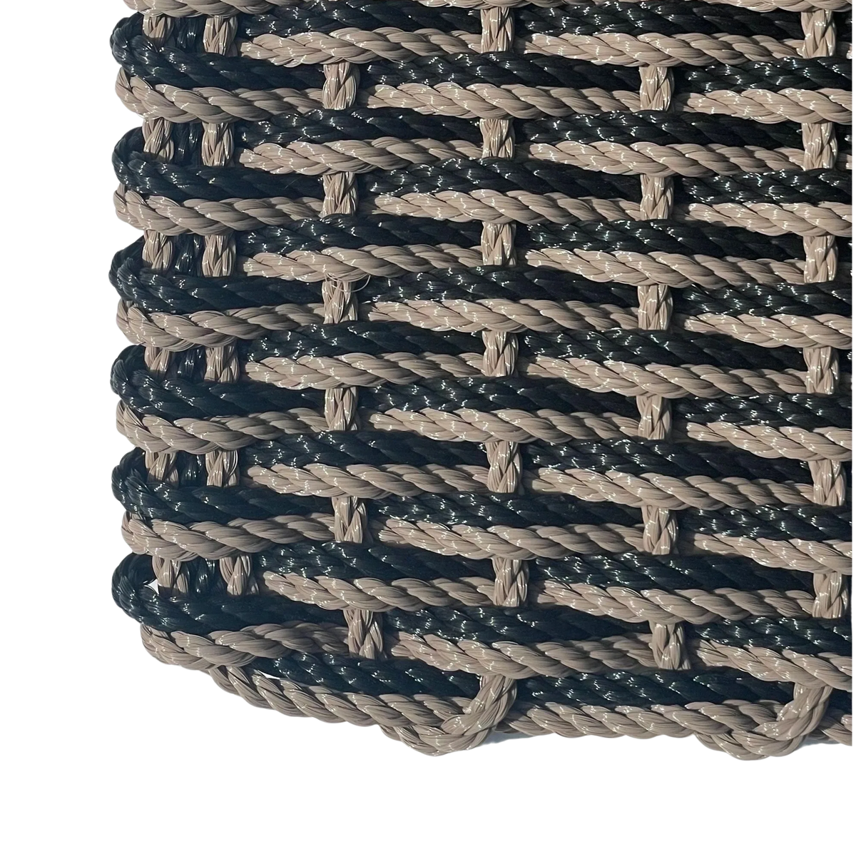 Double Weave - Taupe with Black