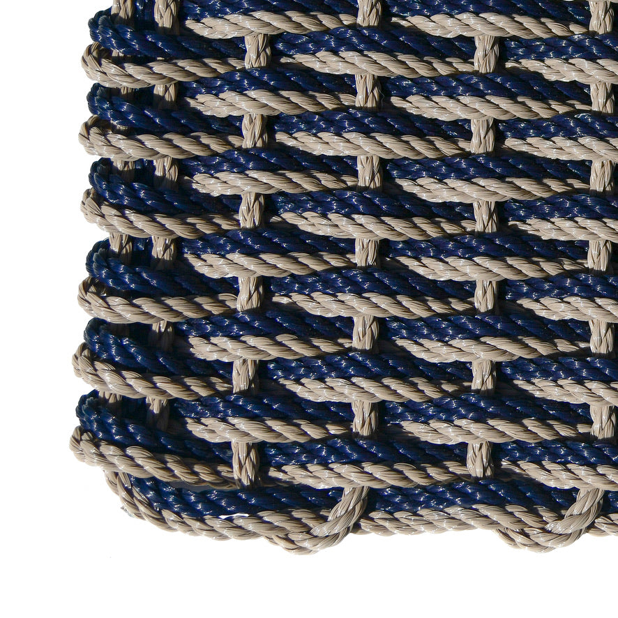 Double Weave - Taupe with Navy