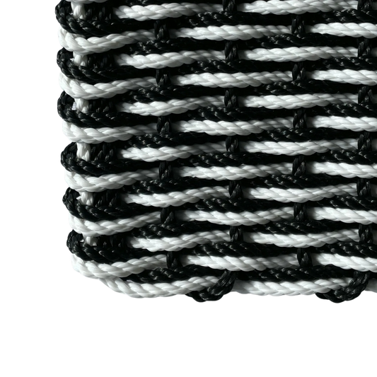 Double Weave - Black with White