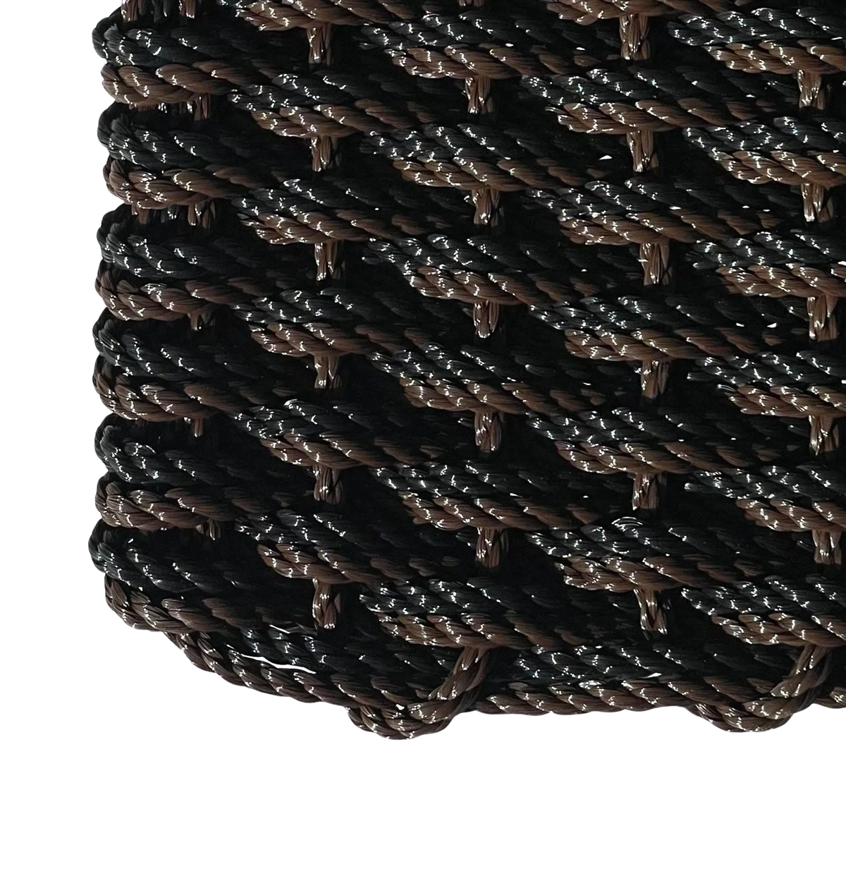Double Weave - Brown with Black