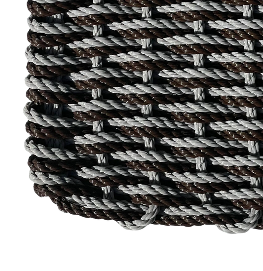Double Weave - Industrial Grey with Brown