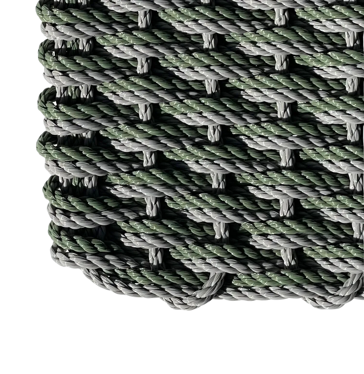 Double Weave - Industrial Grey with Green