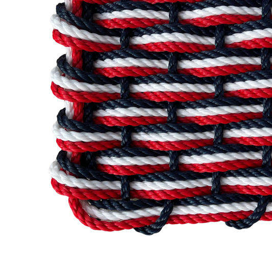Triple Weave - Navy, White and Red