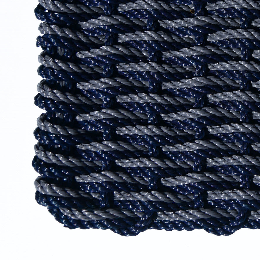 Double Weave - Navy with Slate Grey