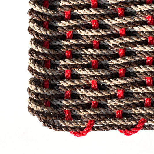 Double Weave - Red, Taupe and Brown