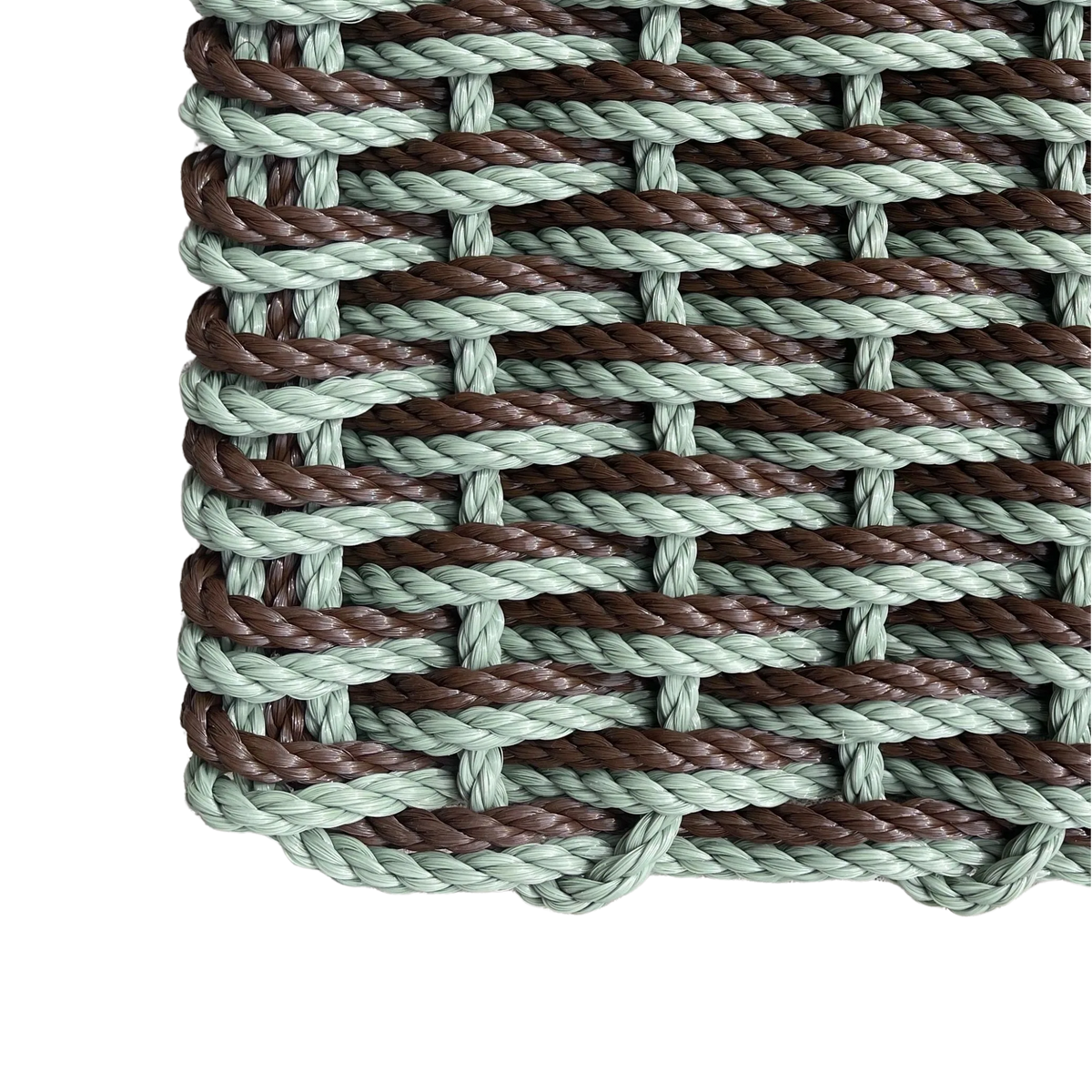 Double Weave - Green with Brown