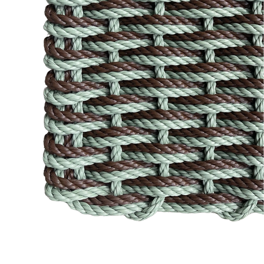 Double Weave - Green with Brown