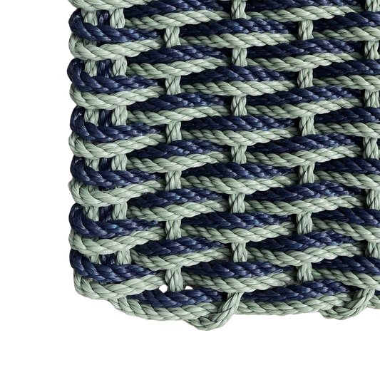 Double Weave - Green with Navy