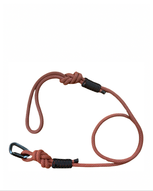 Rope Dog Leash - Red with Black