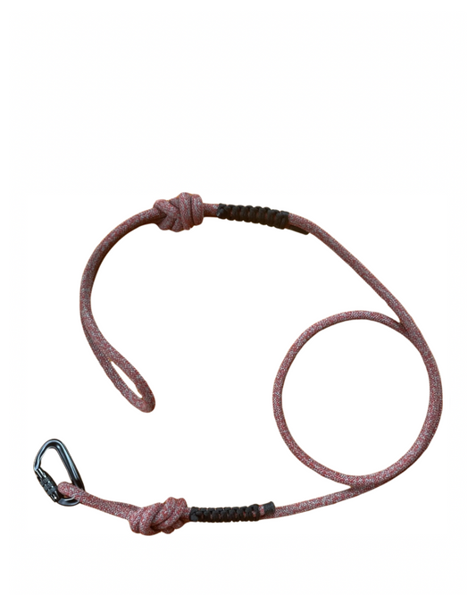 Rope Dog Leash - Rose with Black