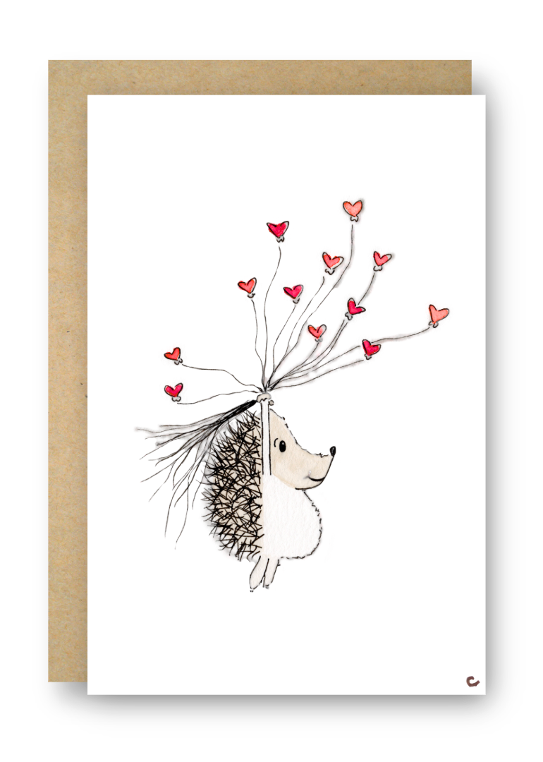 Hedgehog with Hearts