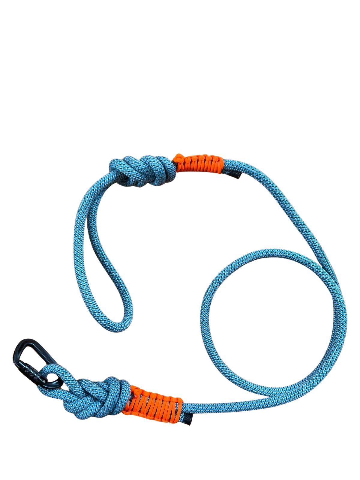 Rope Dog Leash - Sea with Bright Orange