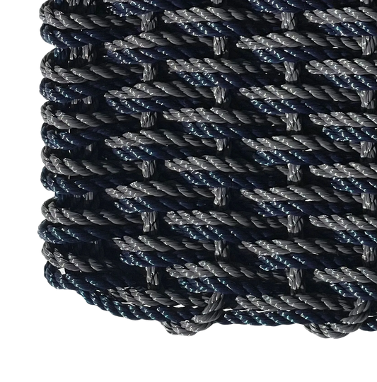 Double Weave - Slate Grey with Navy