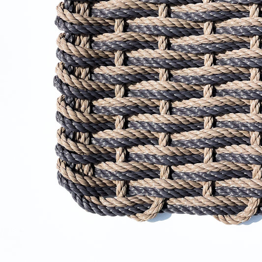 Double Weave - Taupe with Slate Grey