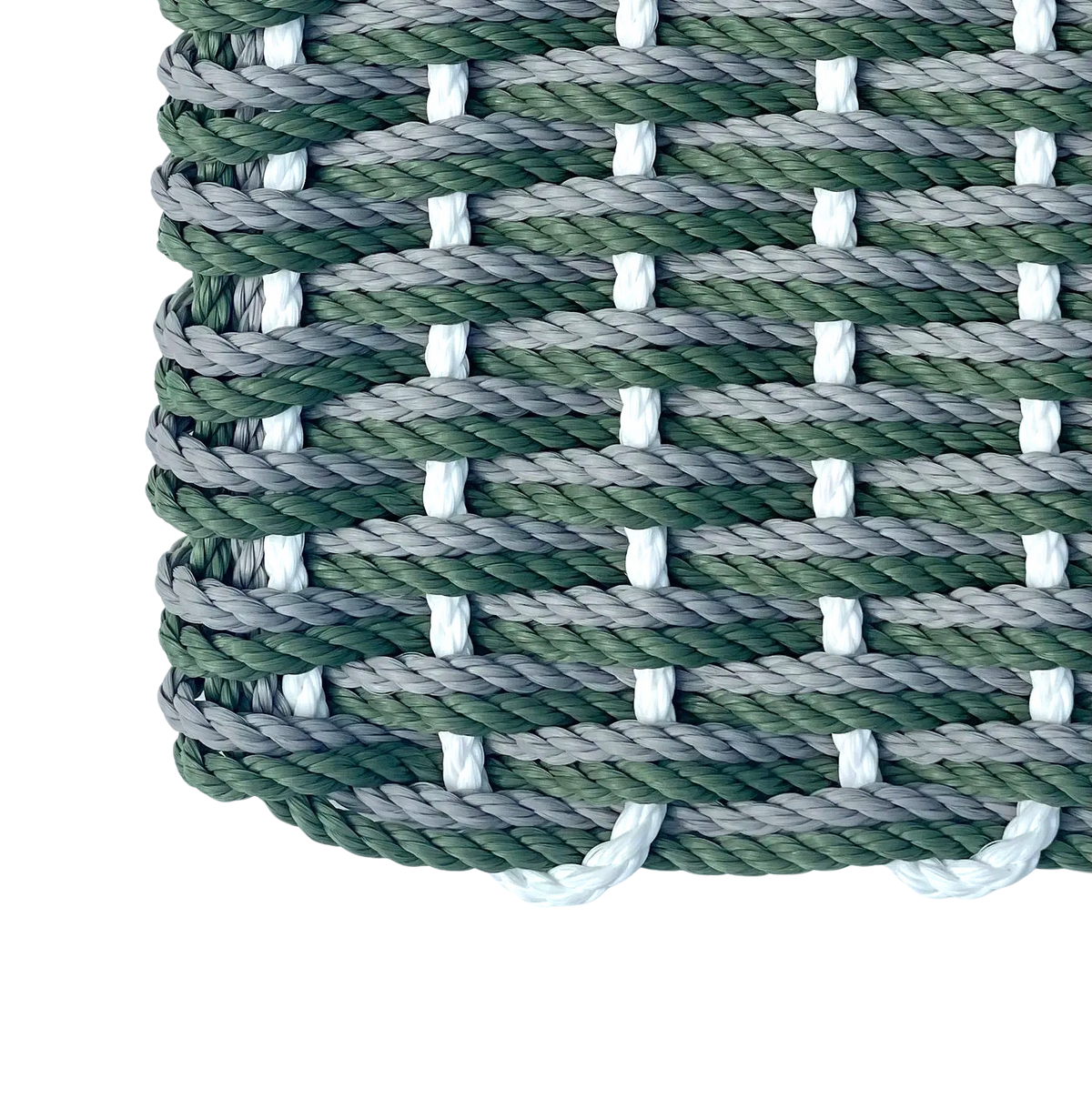 Double Weave - White, Industrial and Green
