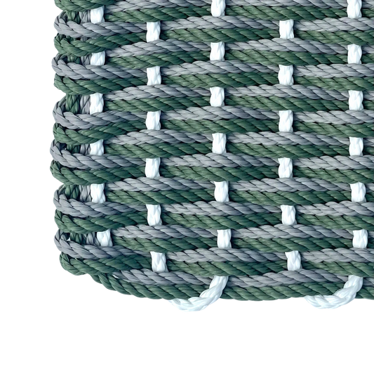 Double Weave - White, Industrial and Green