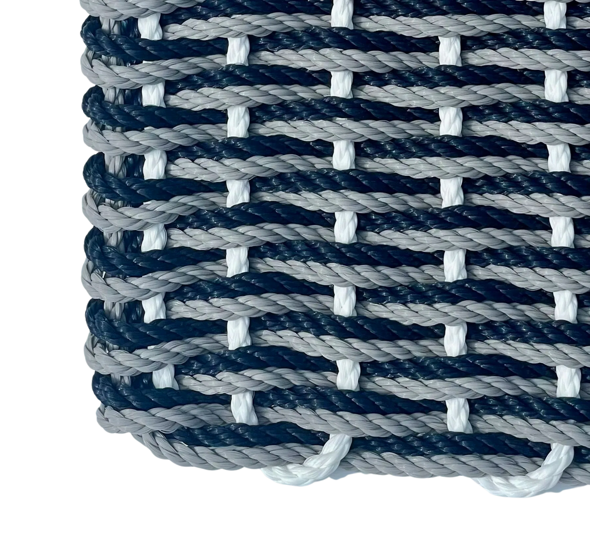 Double Weave - White, Industrial and Navy