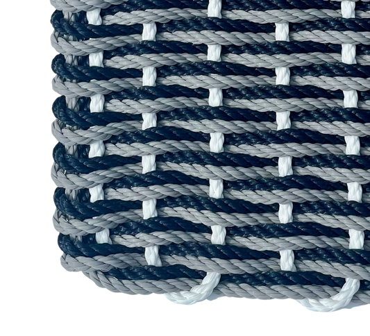 Double Weave - White, Industrial and Navy