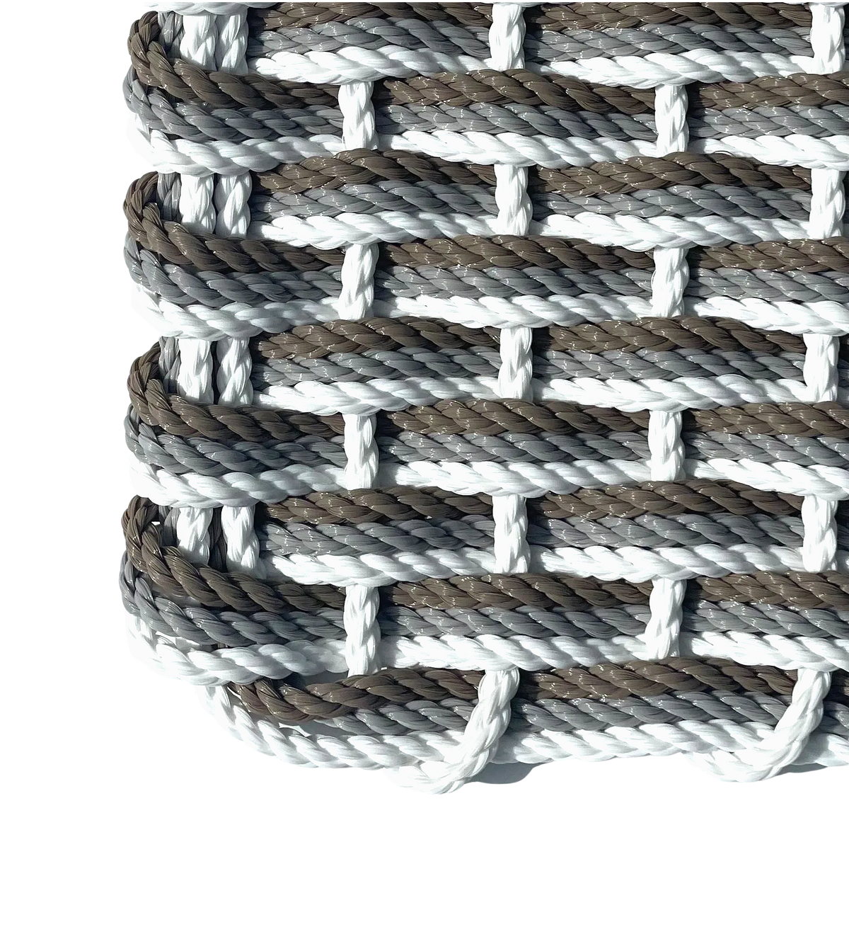 Triple Weave - White, Taupe, Industrial Grey