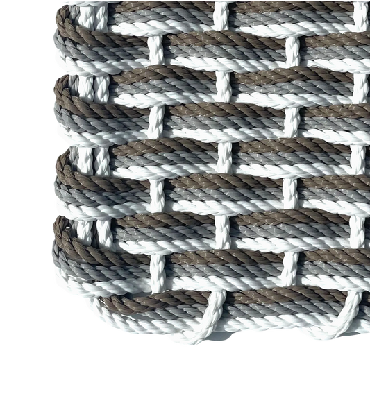 Triple Weave - White, Taupe, Industrial Grey